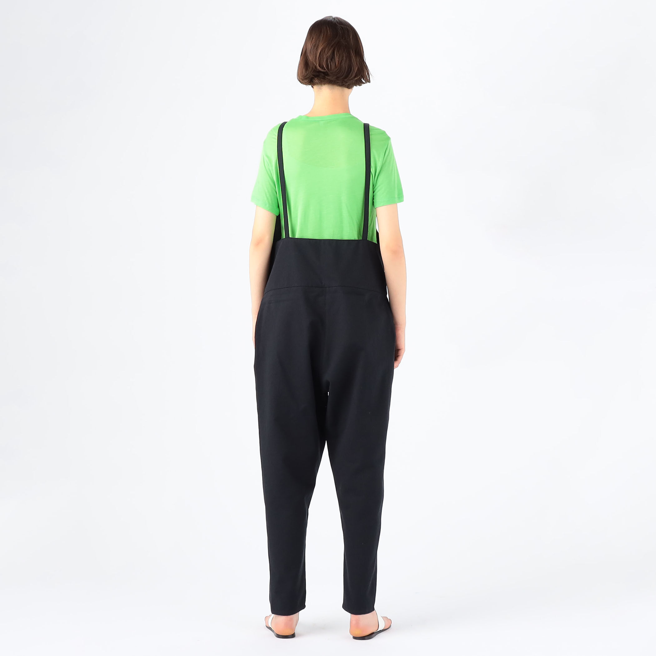 BASE RANGE ブラックサロペット XS BASERANGE ベースレンジ サロペット ブラック XS
