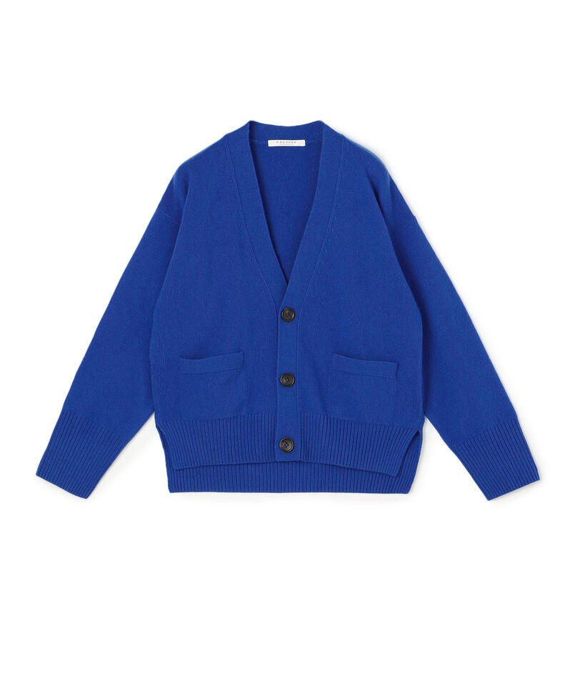 ■NZ LAMB 9G Vネックカーディガン