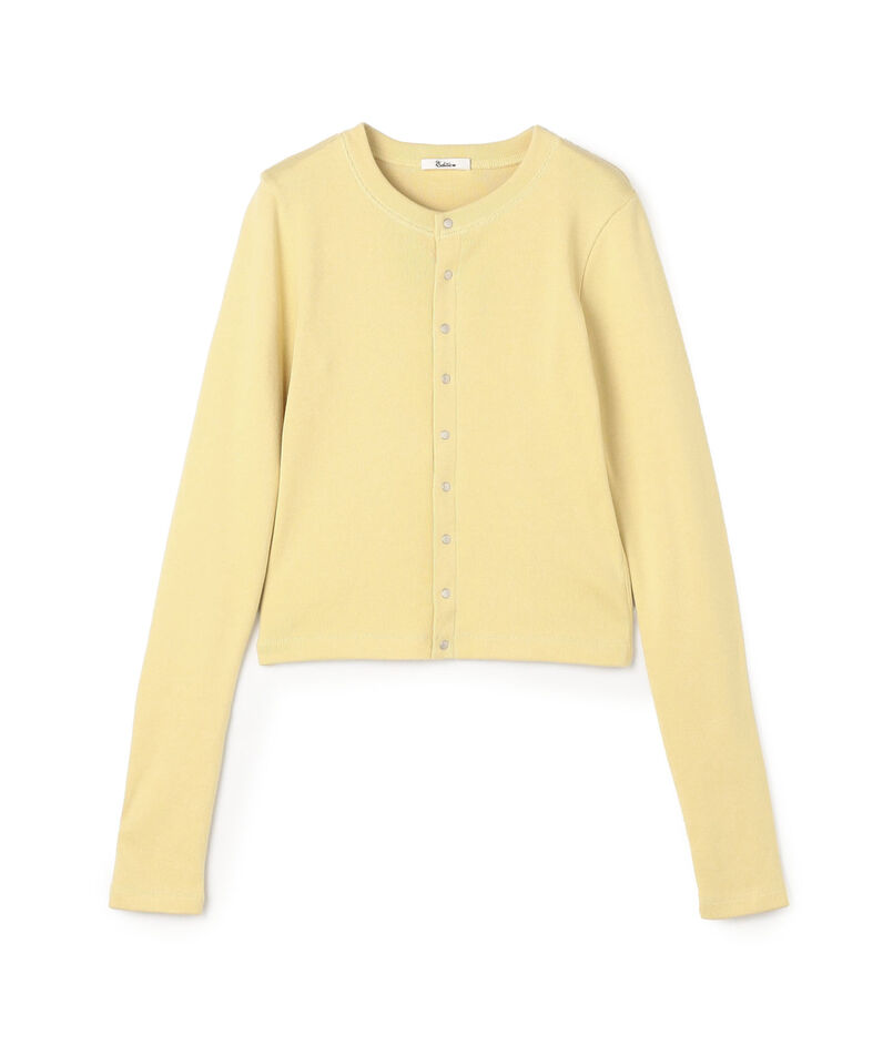 コットンモダールフライス カーディガン