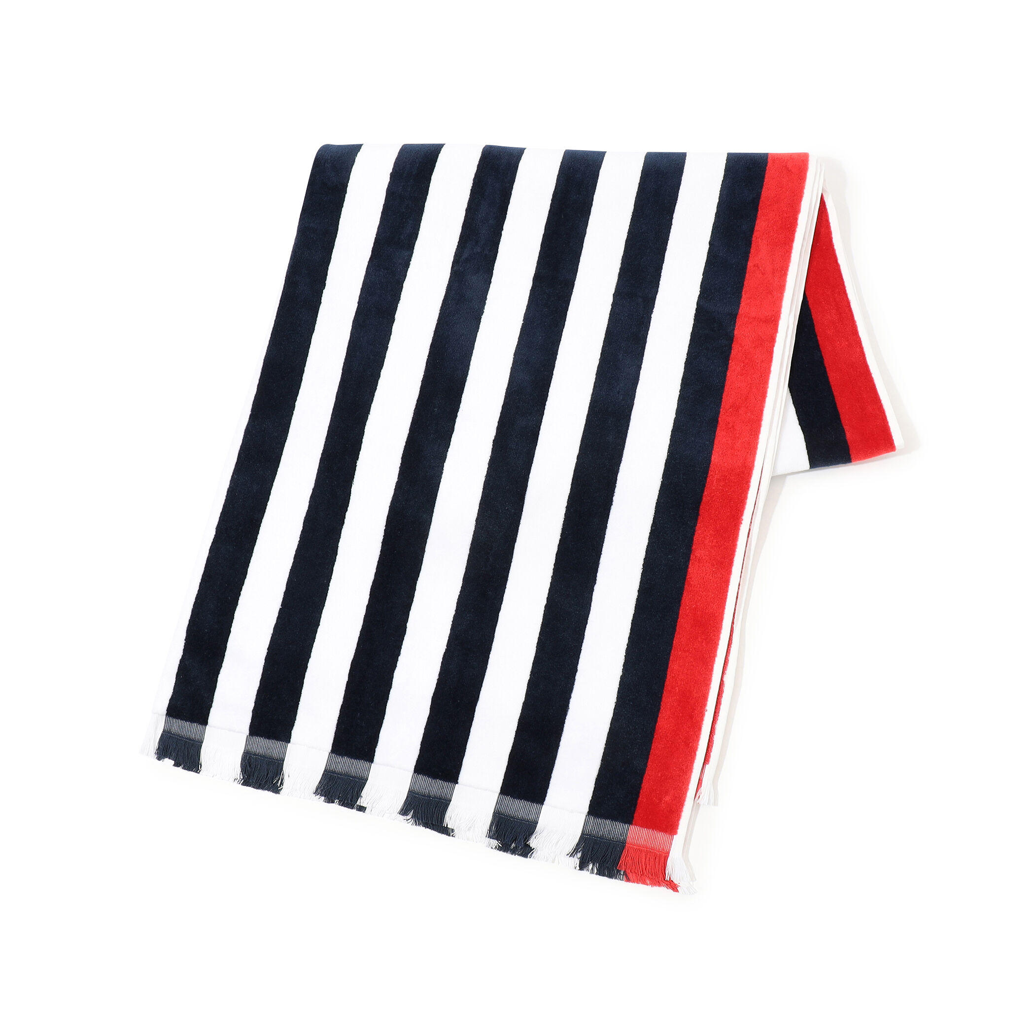 コットンストライプ ベルベットビーチタオル｜トゥモローランド 公式通販