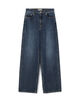 デニム ワイドストレートパンツ