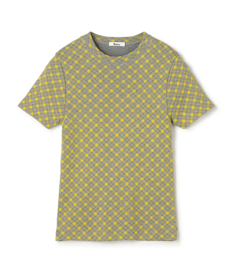 コットンモダールフライス フラワープリント Tシャツ