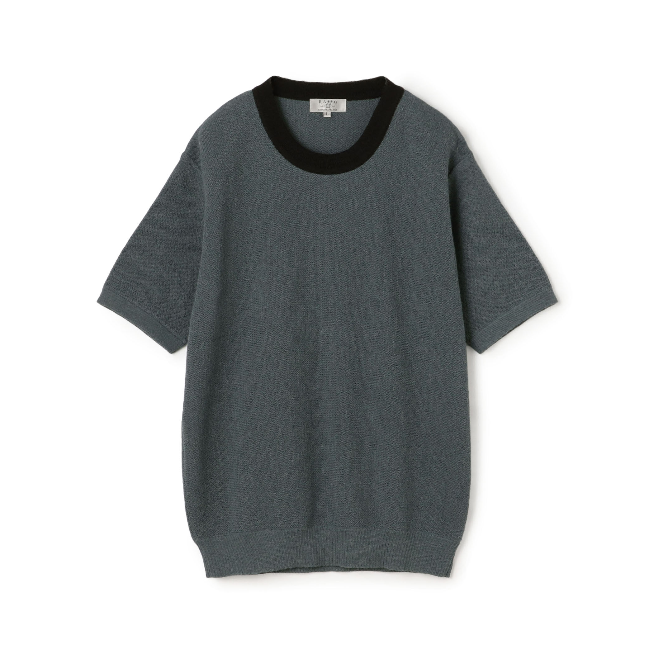 別注】Raffa Molina パイピング クルーネック ハーフスリーブニット