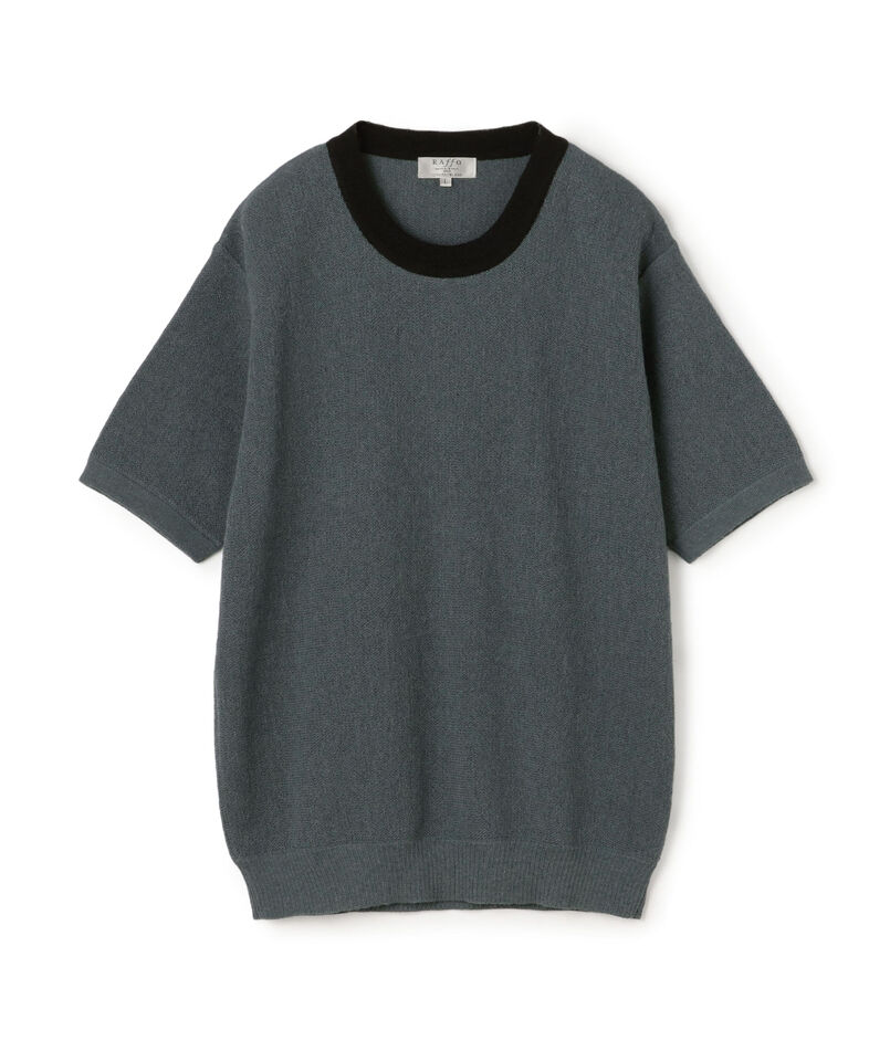 【別注】Raffa Molina パイピング クルーネック ハーフスリーブニット
