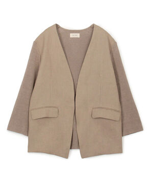 ファブリックコンビ Vカラージャケット