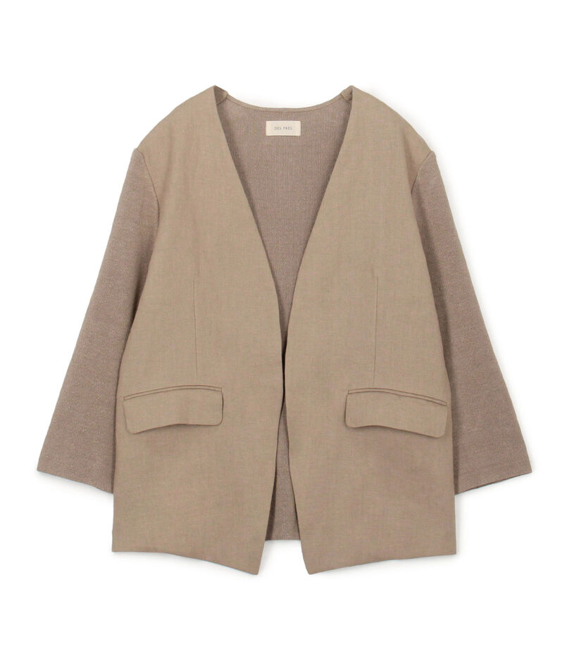 ファブリックコンビ Vカラージャケット