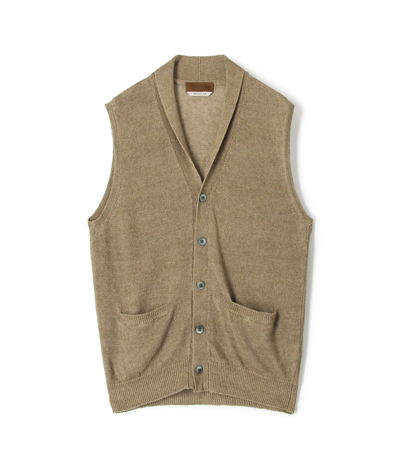 ティントリネン Vネックニットベスト