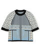 Mame Kurogouchi Geometric Pattern Knitted Top