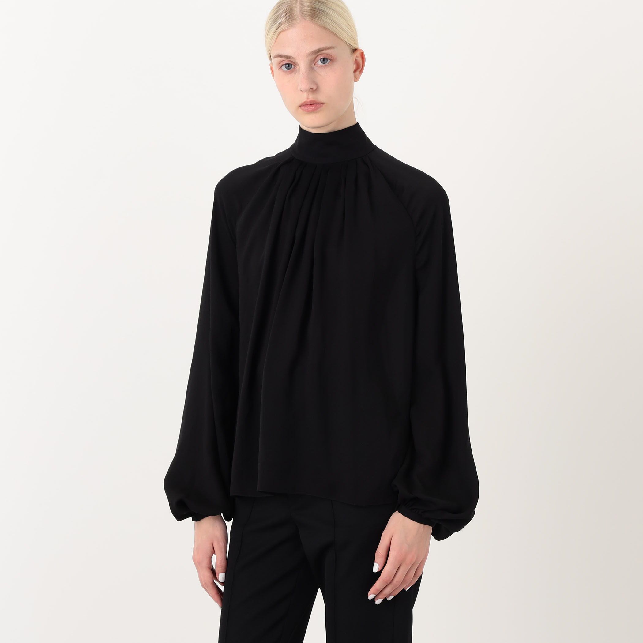 GABRIELA HEARST KIIAN TOP シルク スタンドカラーブラウス
