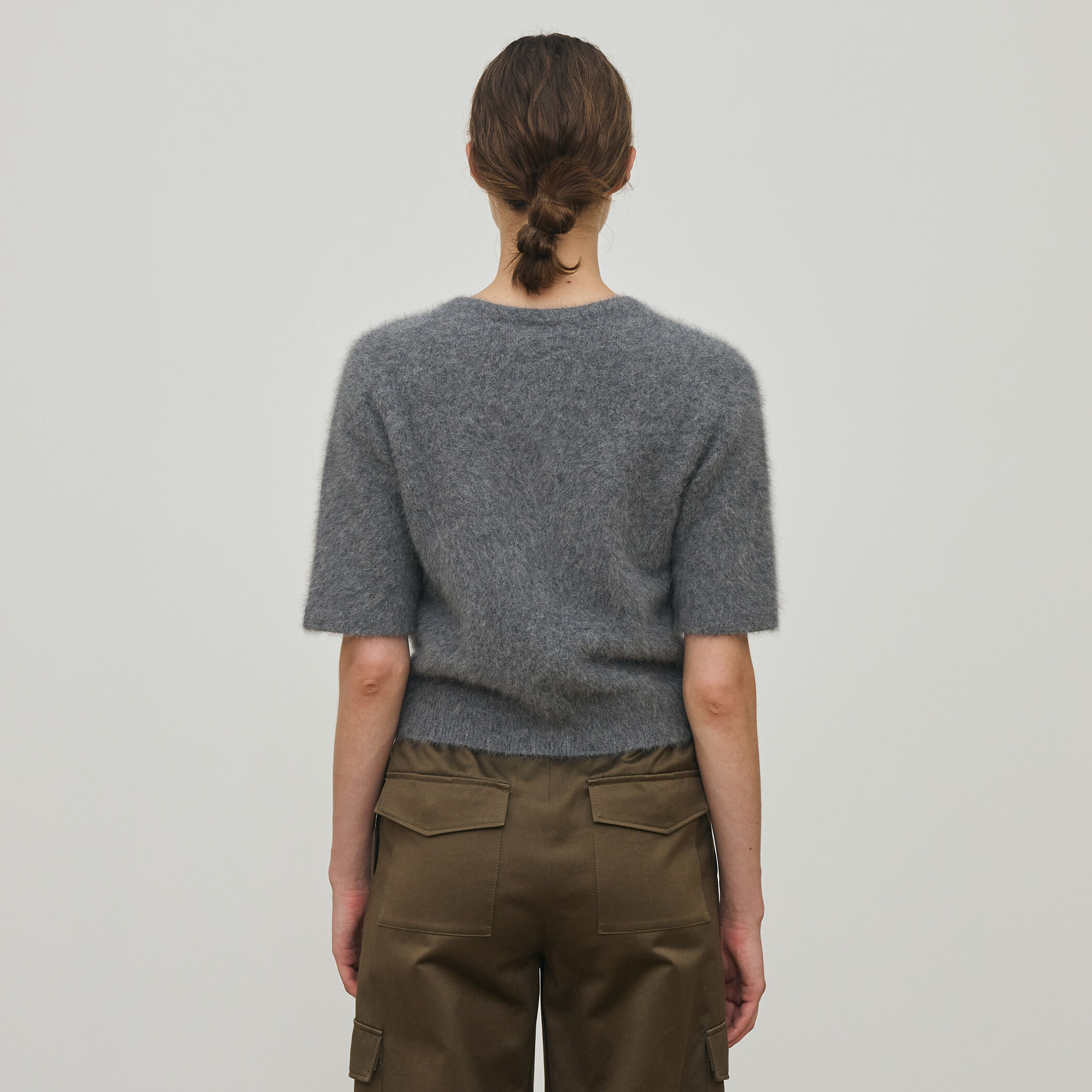 【DES PRES】フォックスカシミヤ ハーフスリーブカーディガン フォックスカシミヤ ハーフスリーブカーディガン