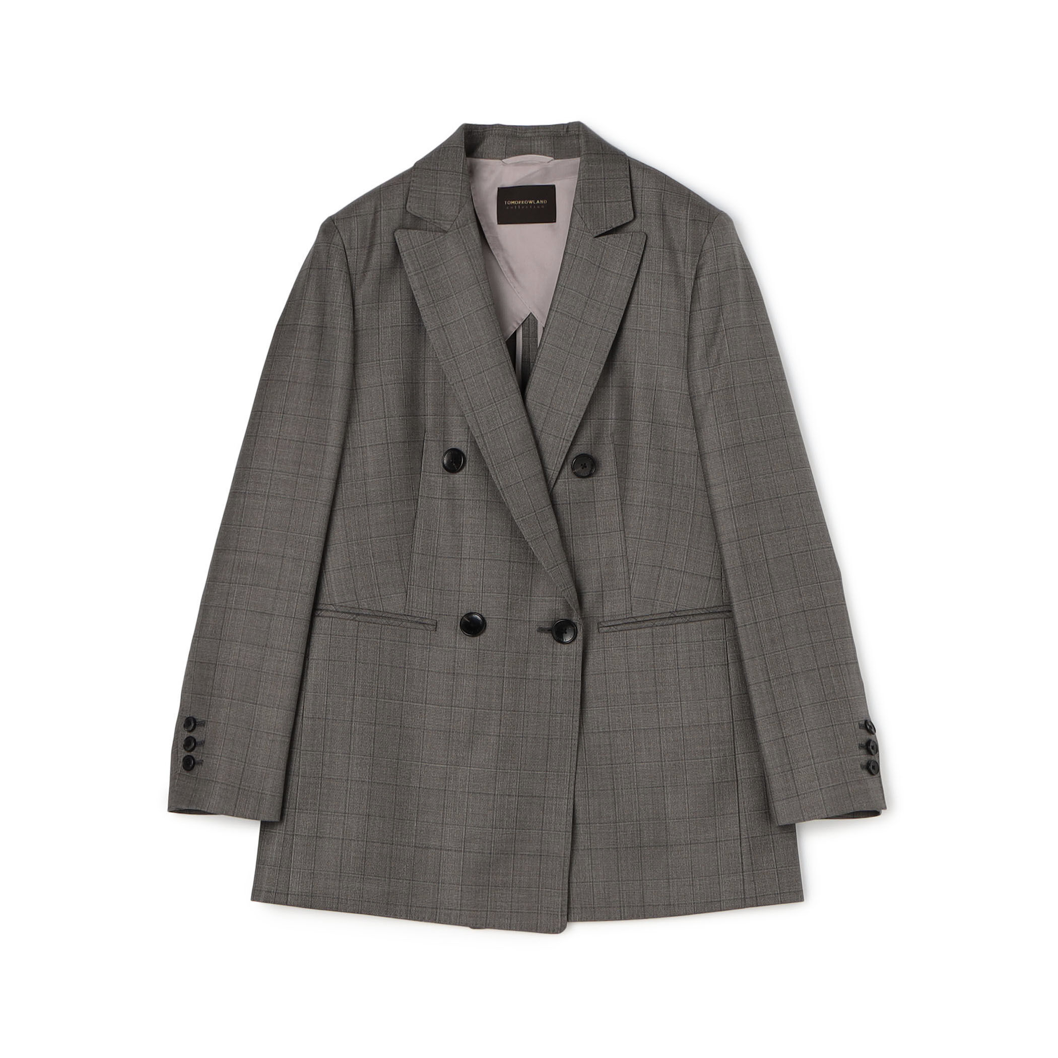 【美品】トゥモローランド　シルキー　ギンガムチェック　ダブルブレストジレ　36 楽天市場】【SALE／40%OFF】シルキーギンガムチェック ダブル