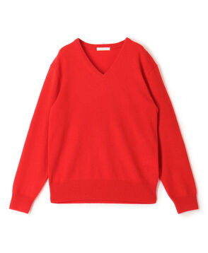 スコットランドカシミヤ Vネックニット