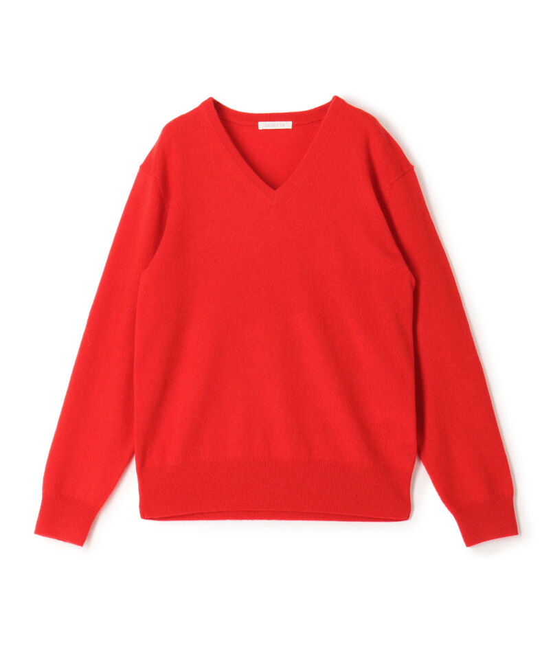 スコットランドカシミヤ Vネックニット