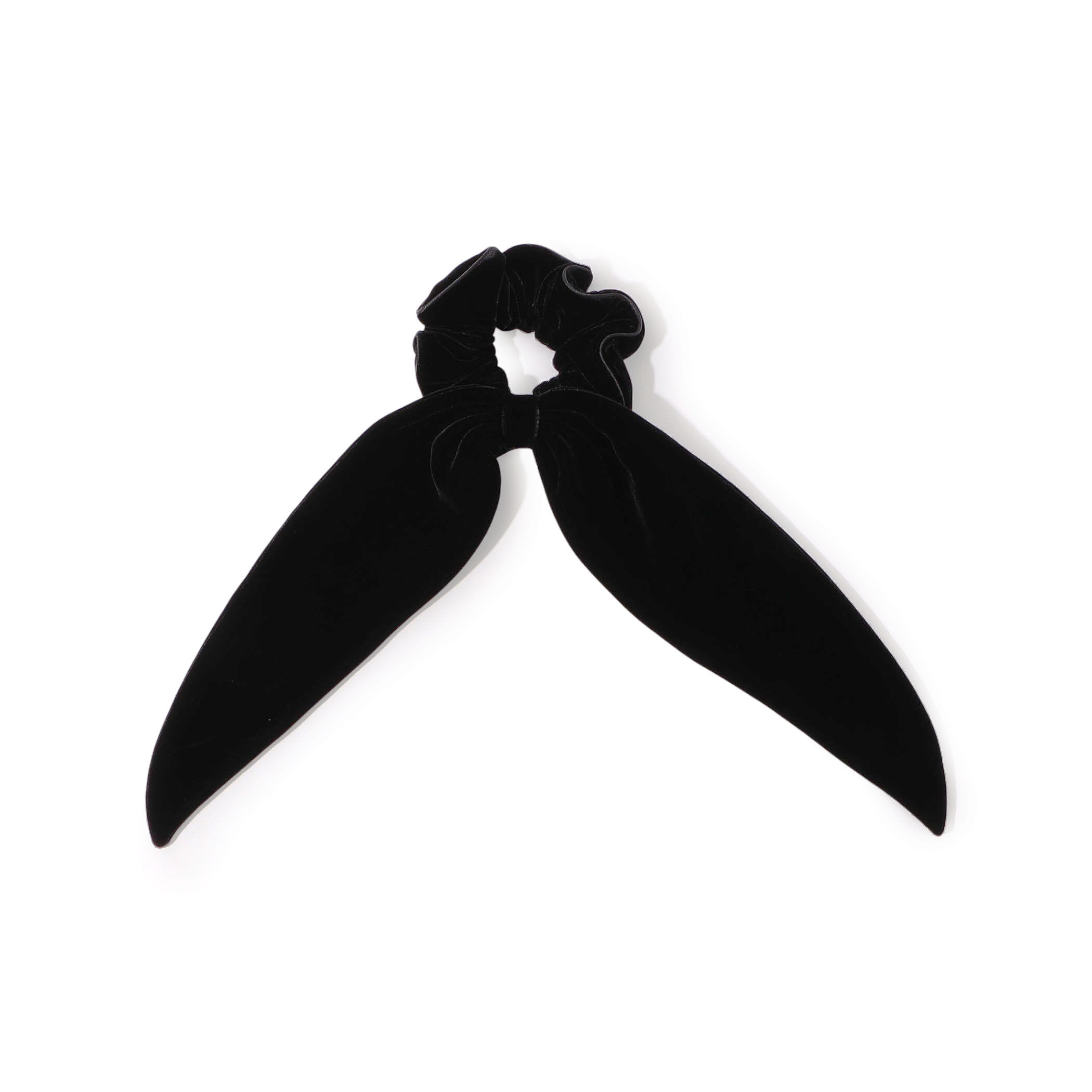 ALEXANDRE DE PARIS ベロアリボンシュシュ Black ◇Alexandre de Paris◇ベロアロングリボンシュシュ モデル愛用