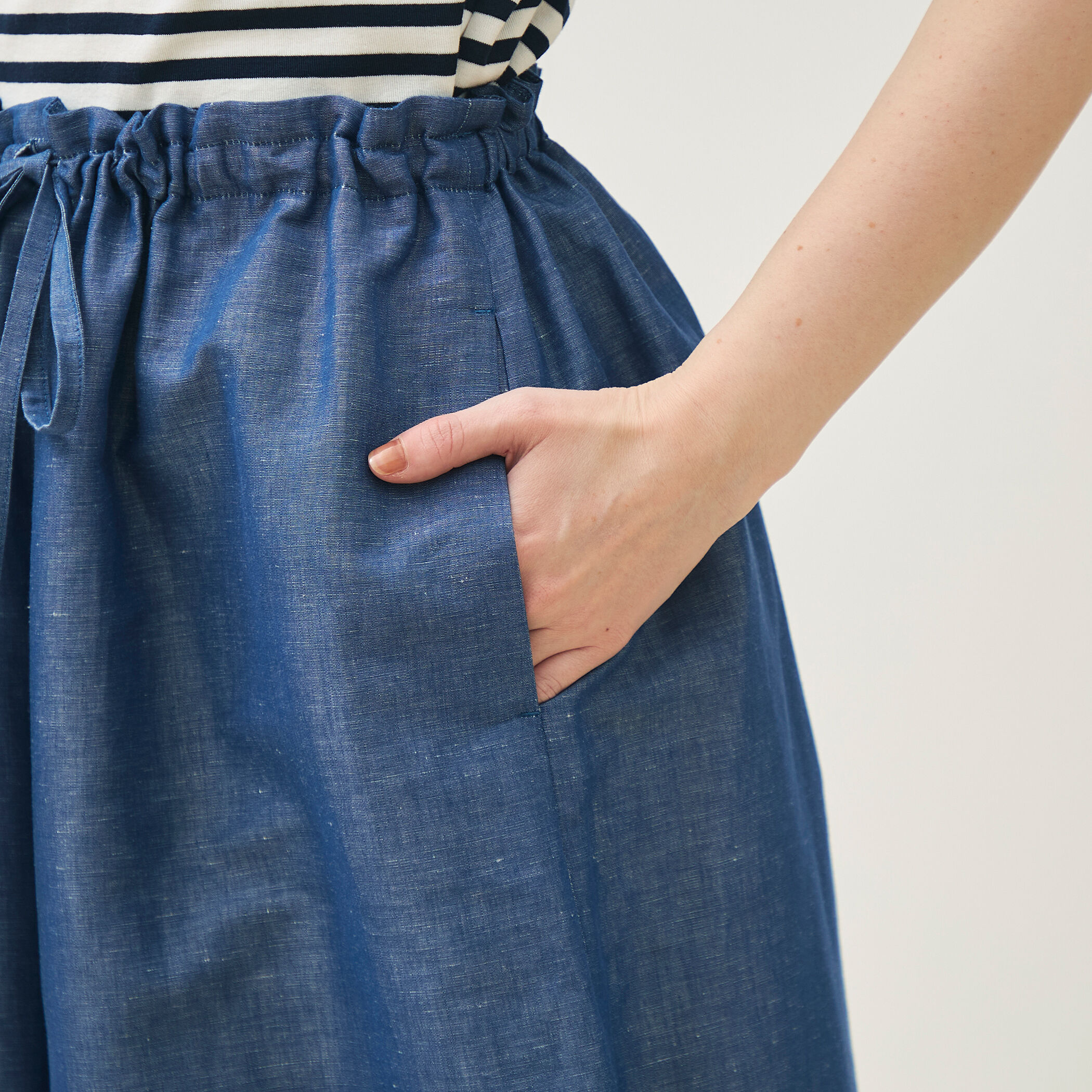 コットンリネンシャンブレー ジュップパンツ｜トゥモローランド 公式サイト