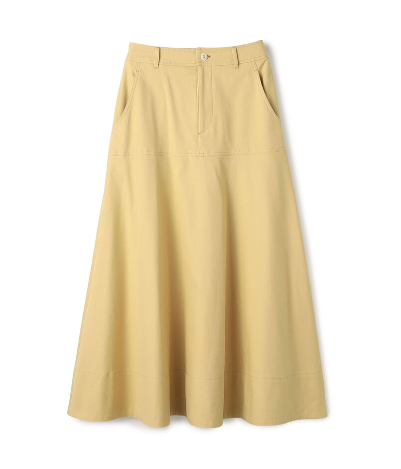 ノンマーセライズドコットン フレアスカート