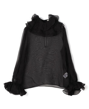 BODE BOO RUFFLE TOP シルクシアー ラッフルフリルトップ