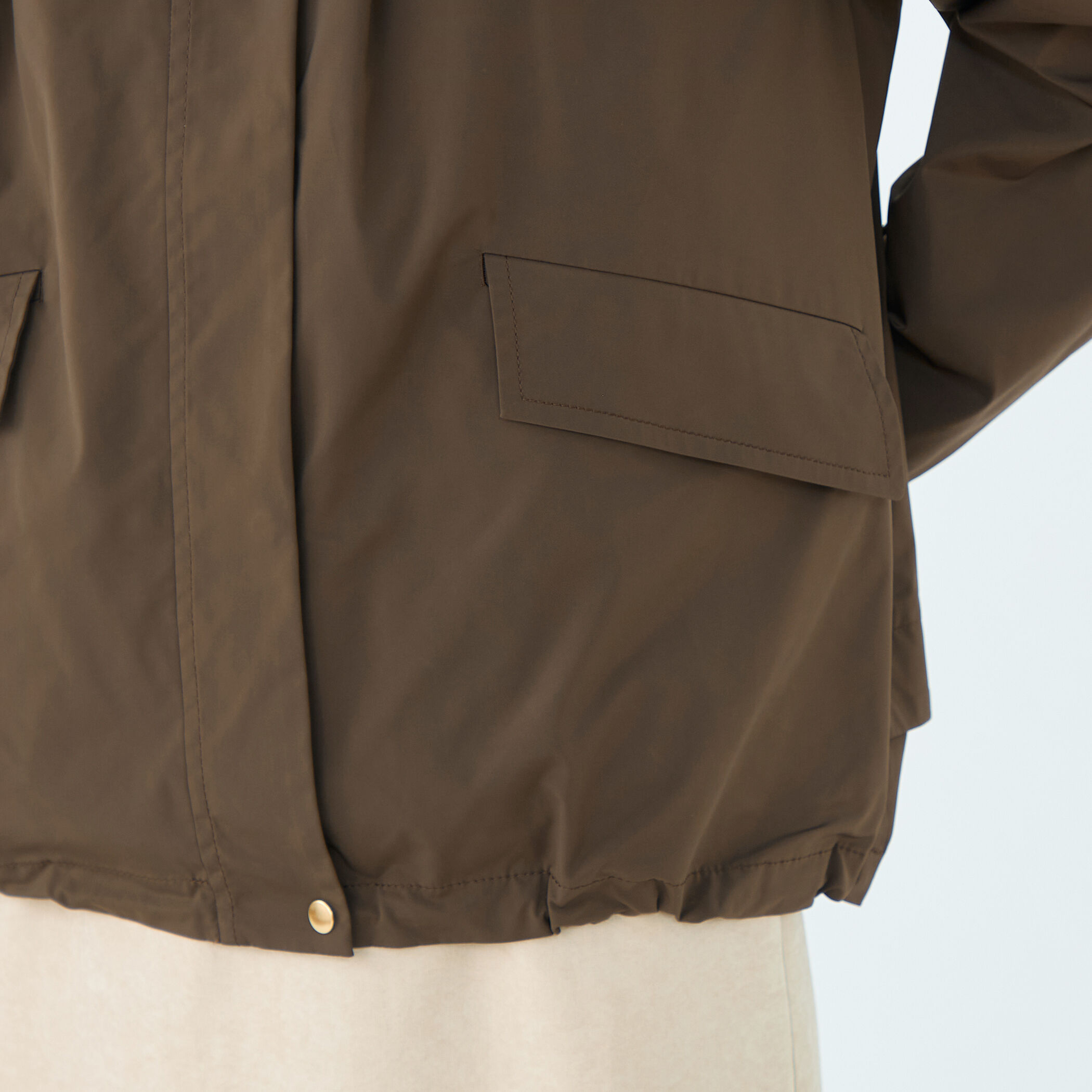 ハイカウントタフタ フーデッドショートコート｜トゥモローランド 公式通販