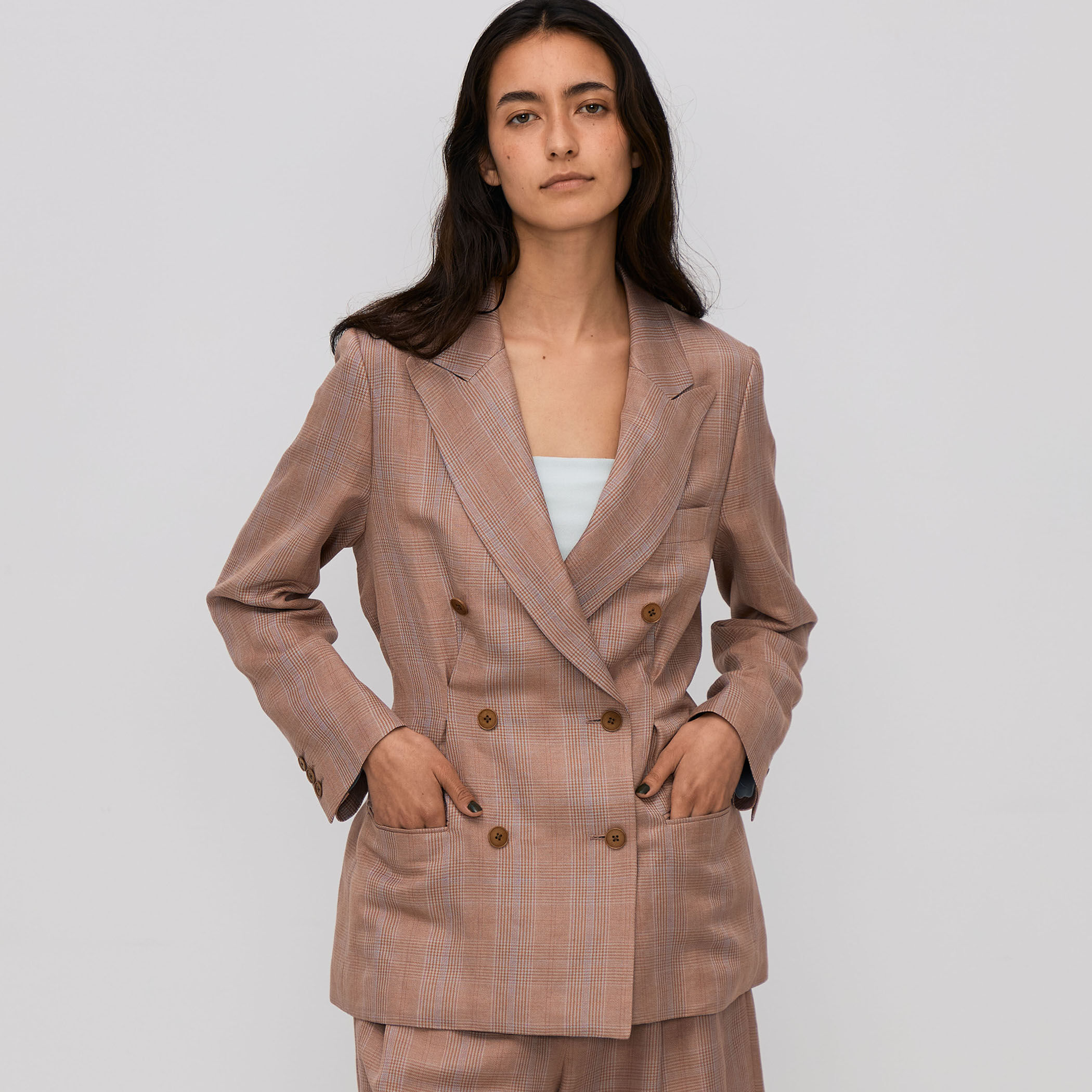 レーヨンリネン グレンチェックジャケット｜トゥモローランド 公式通販