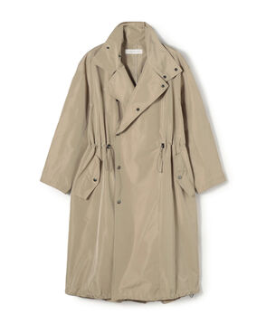 メモリータフタ スタンドカラートレンチコート