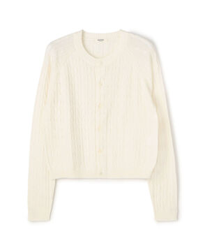 ギザケーブル クルーネックカーディガン