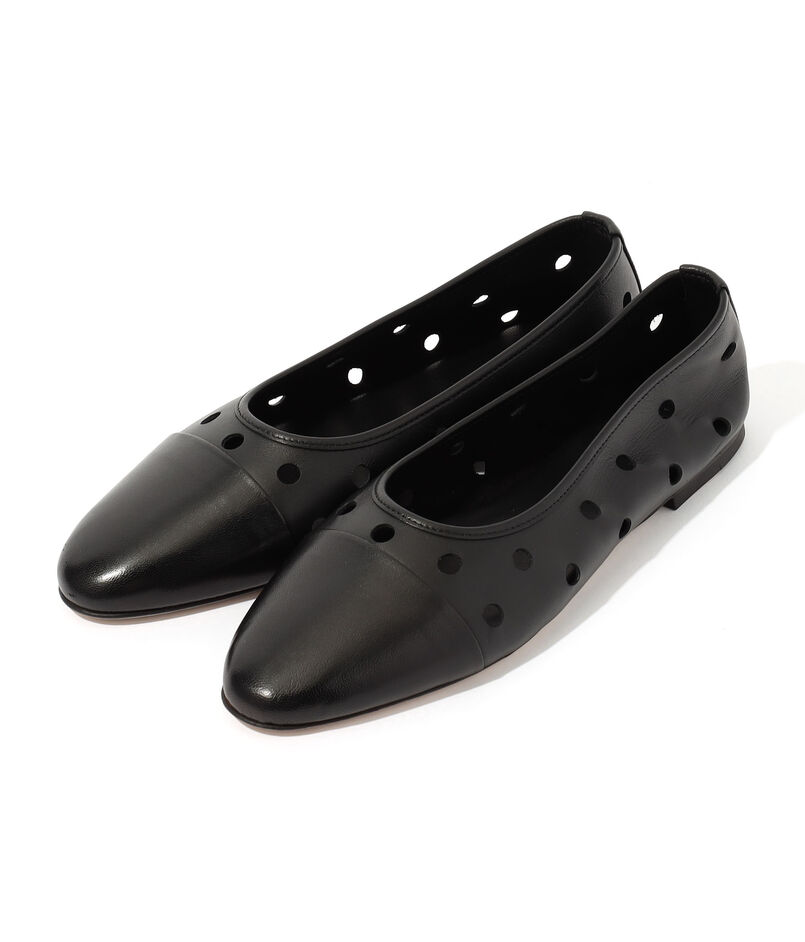 DEAR FRANCES GALA レザーカットワーク バレエシューズ