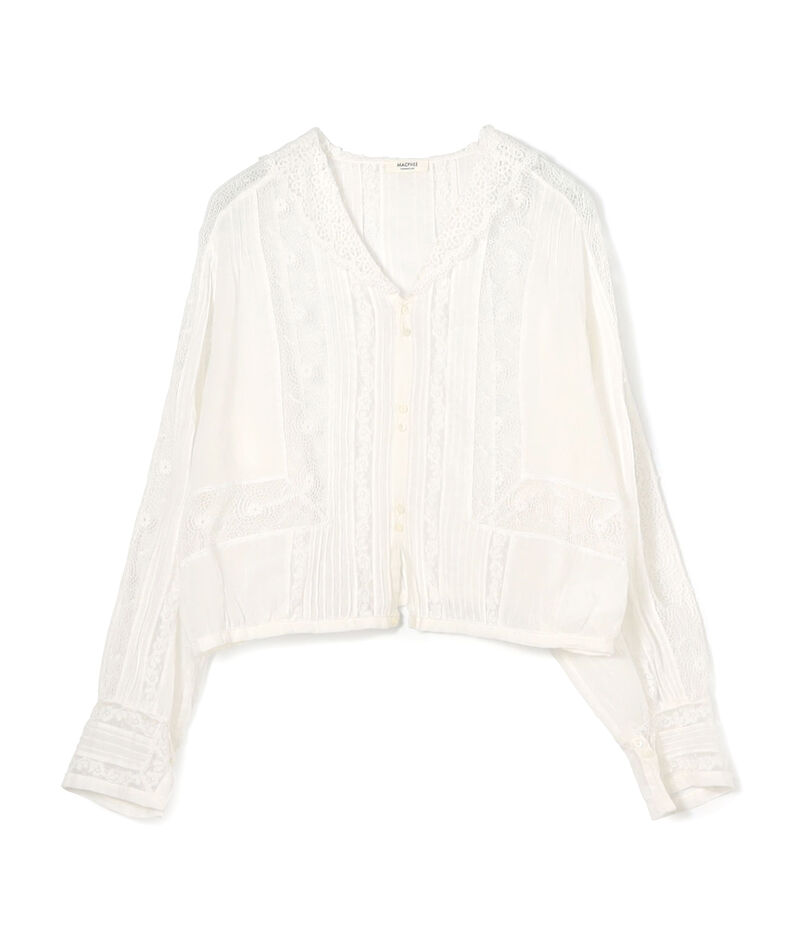 ビンテージローン セーラーカラーブラウス