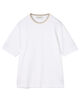 スーピマコットンシルケット リンキングニット襟Tシャツ