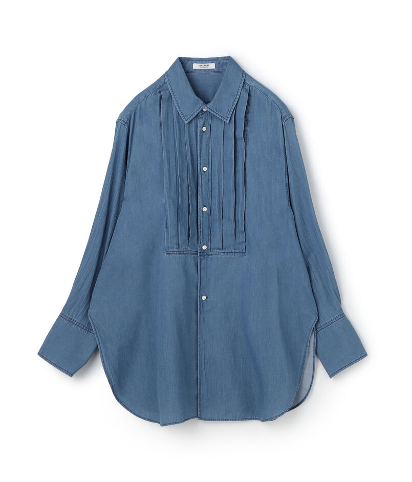 ライトデニム チュニックシャツ