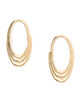 Otiumberg. Roscida Ridged Hoops ゴールド ピアス