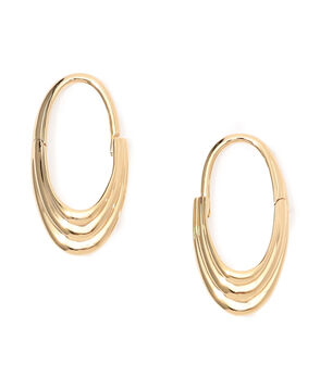 Otiumberg. Roscida Ridged Hoops ゴールド ピアス