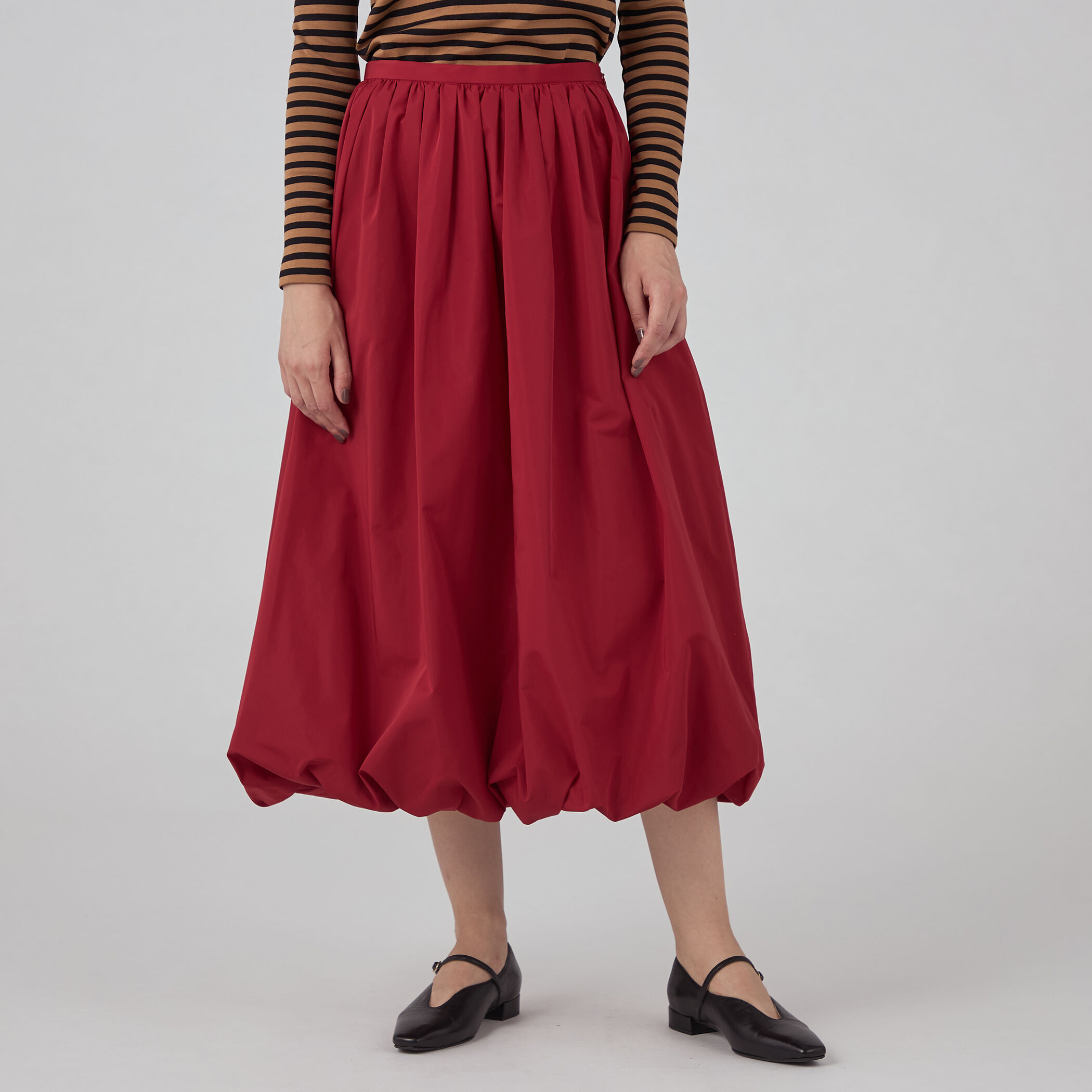 ポリステルシルクタフタ バルーンスカート｜トゥモローランド