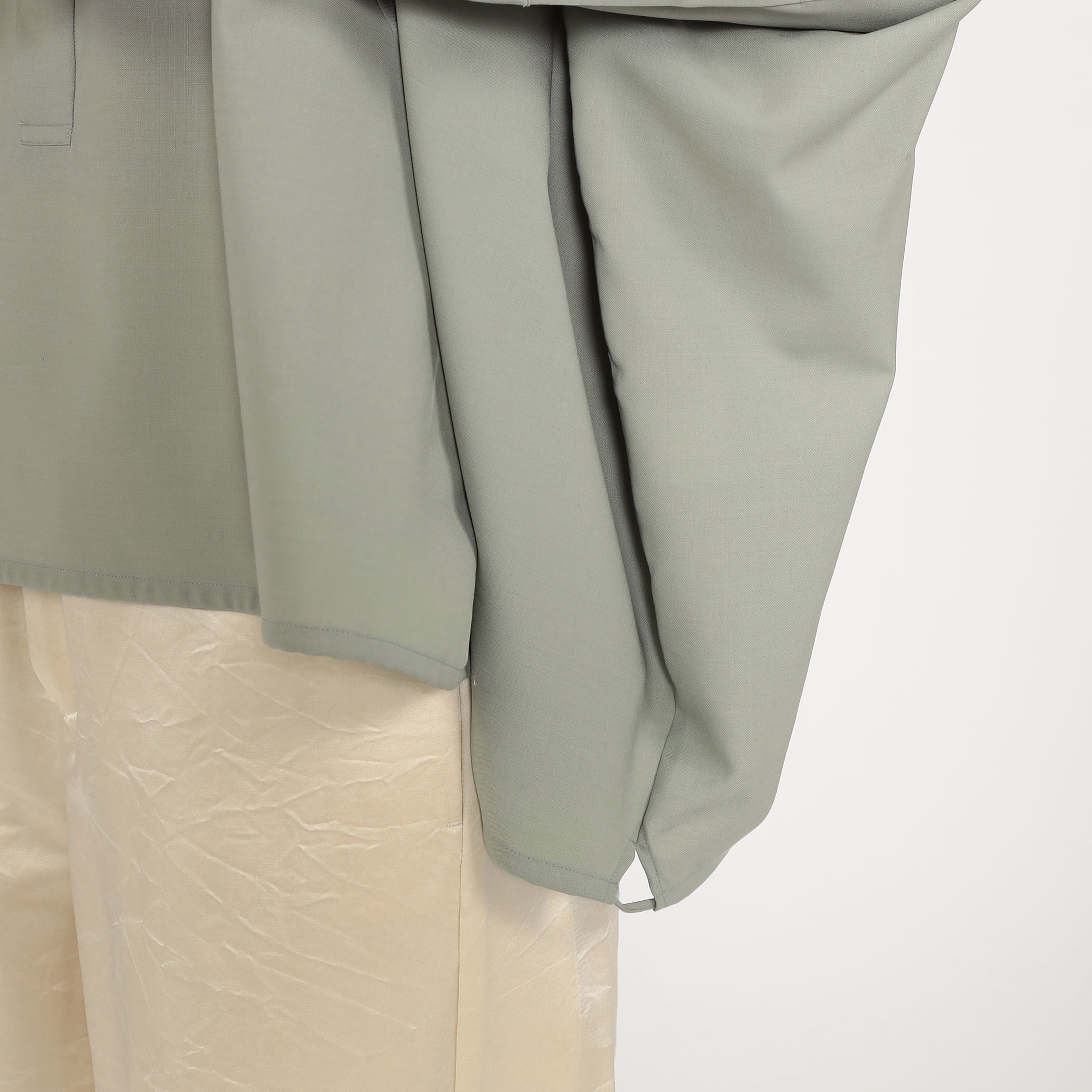 【トゥモローランド.B】2023年 ウォッシャブルウール ビッグシャツ ポンチョ ウォッシャブルウール ビッグシャツ｜トゥモローランド 公式通販