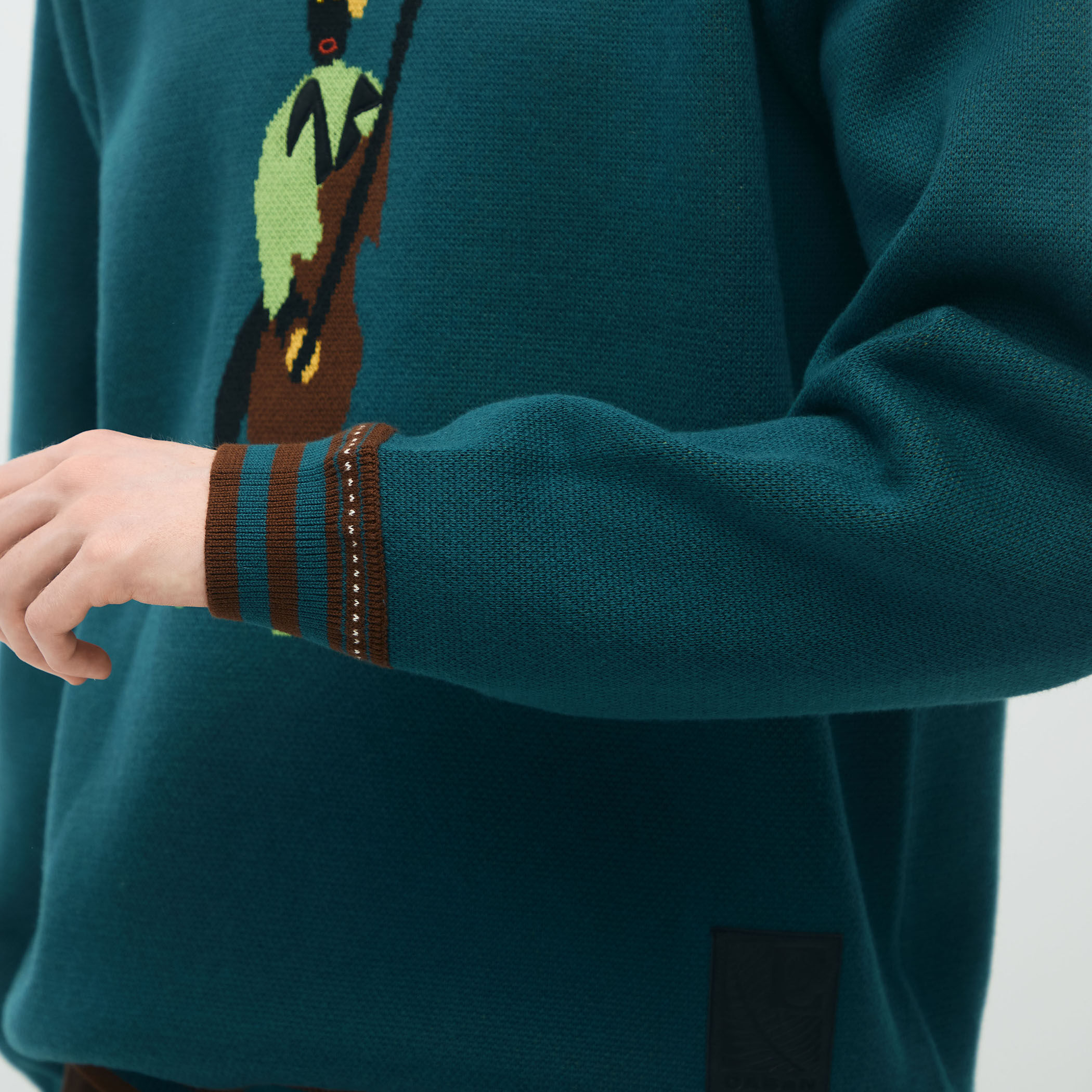 CABaN コットンカシミヤジャカード JAZZ WOODBASE クルーネックプル