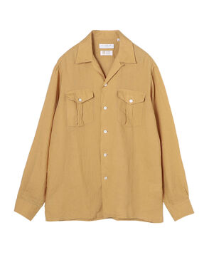 アイリッシュリネン ダブルポケット ロングスリーブシャツ