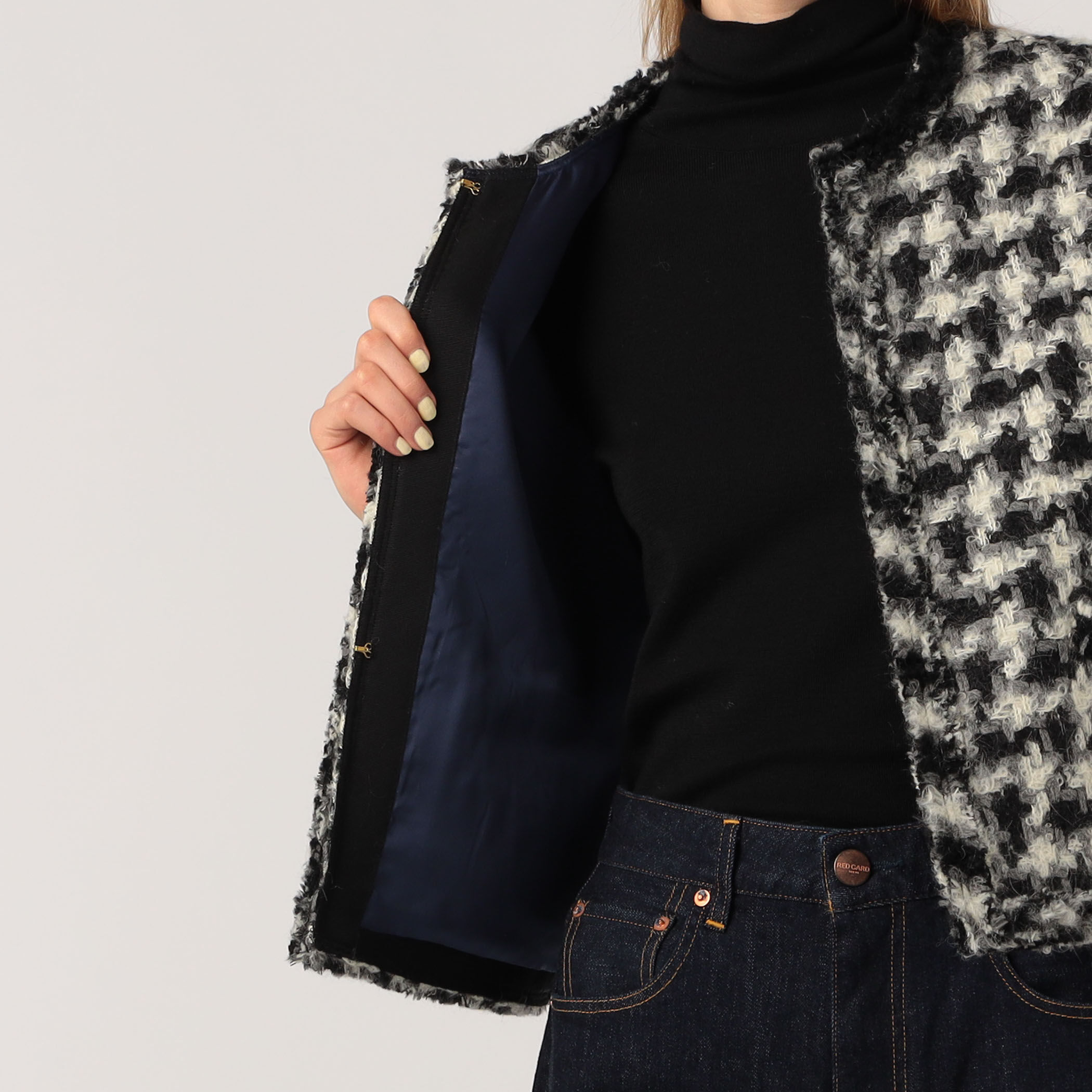 グリハウンドトゥース スクエアジレ｜トゥモローランド 公式通販