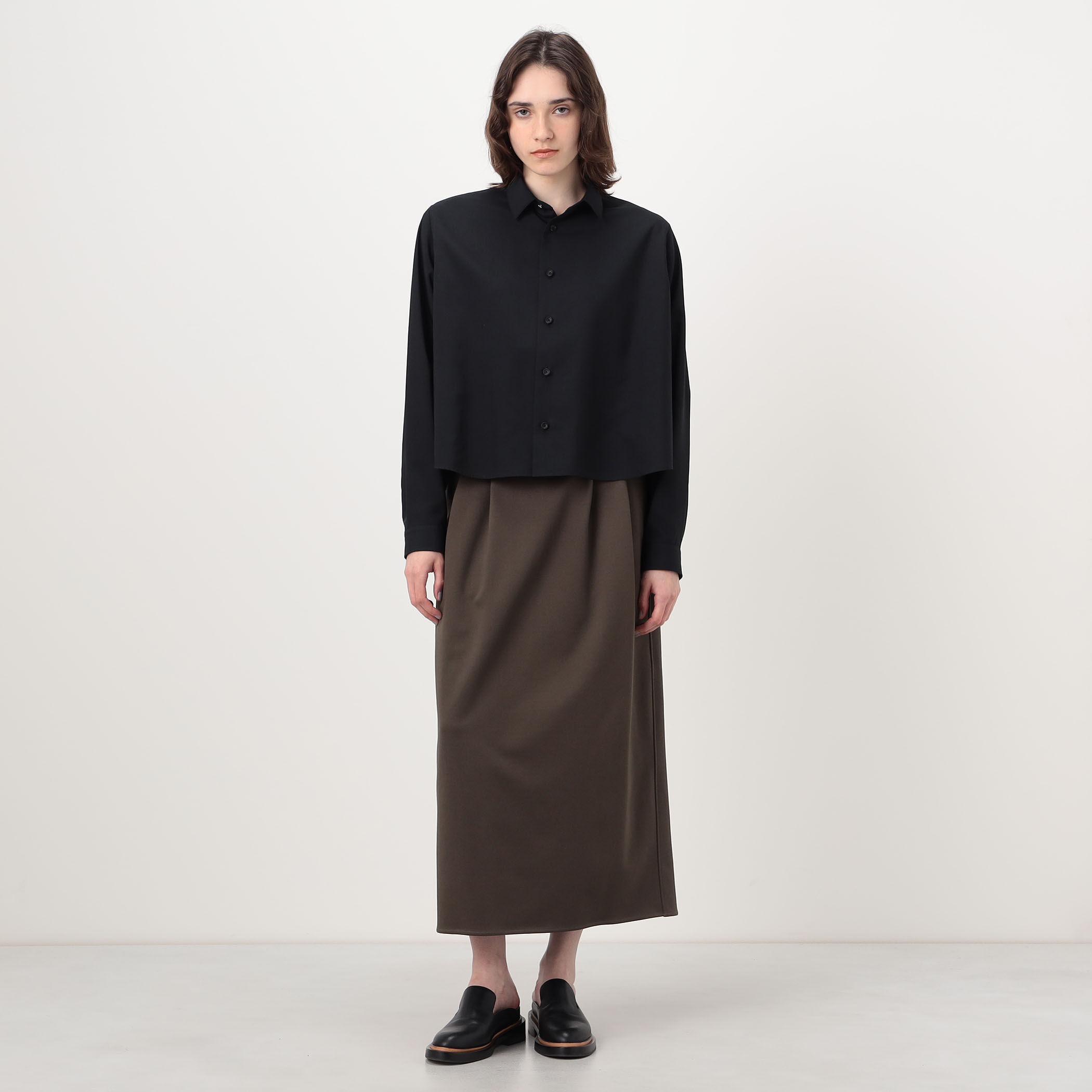 別注】THE RERACS × Edition REGULAR COLLAR A-LINE SHIRT Aライン