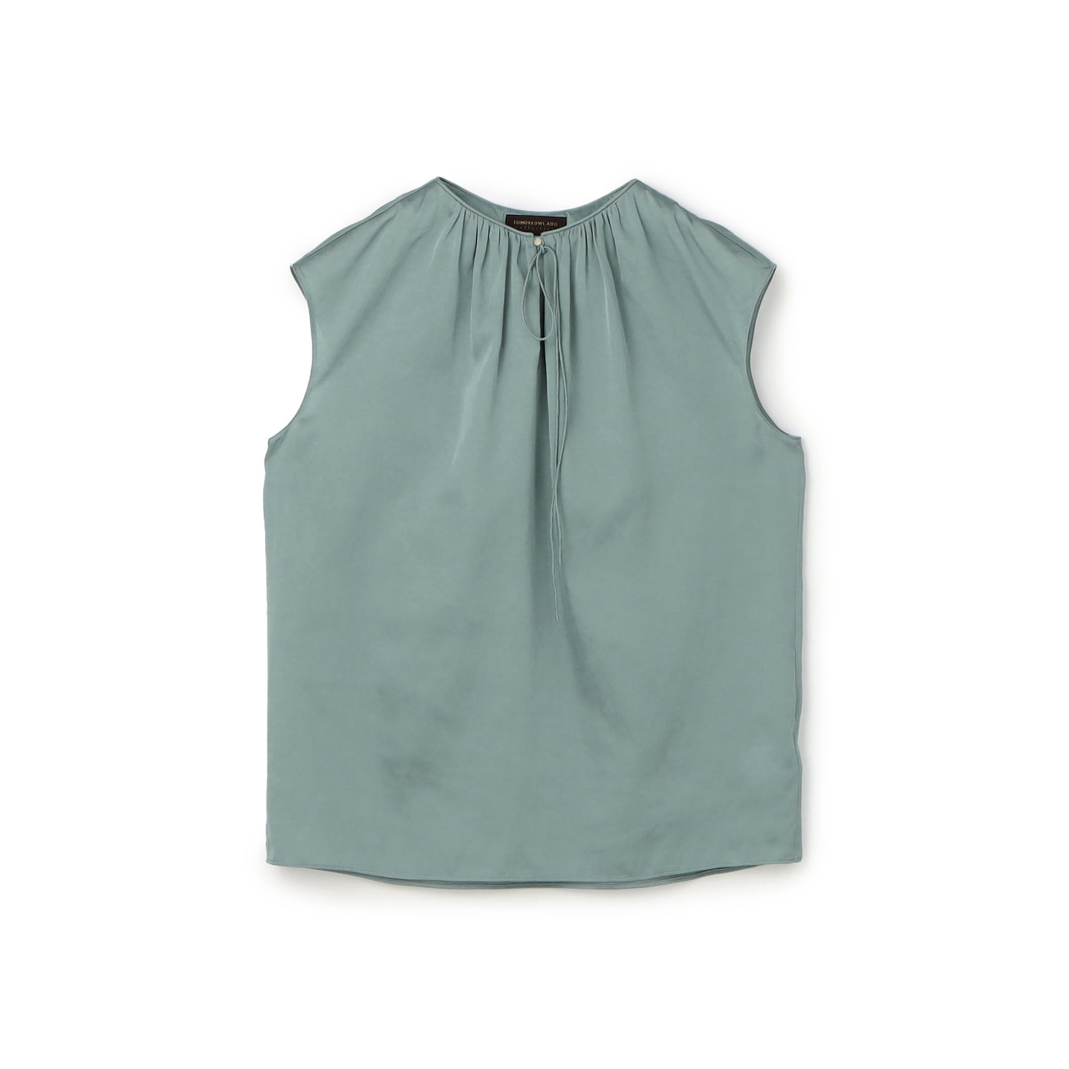 シャイニーシャンブレー スリーブレレスブラウス｜トゥモローランド