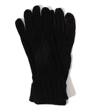 MAZZOLENI カシミヤニット×ラムスキンヌバックコンビグローブ