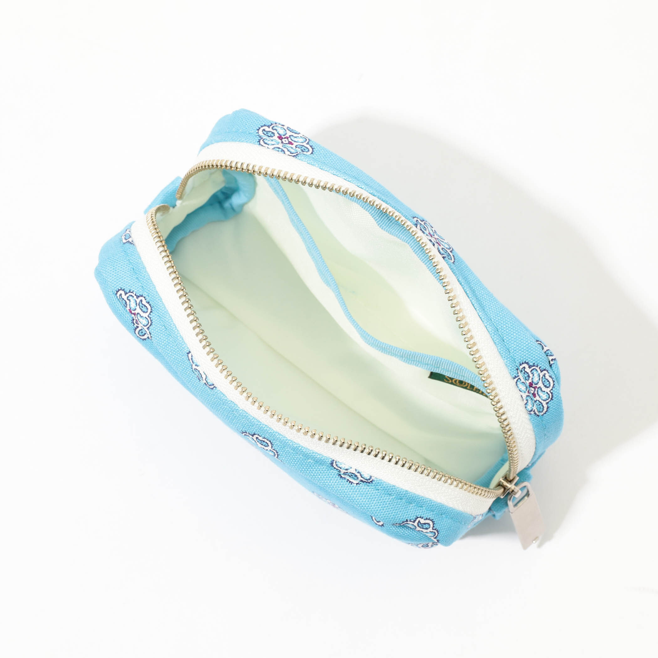 完売　C ⑦マーガレット＆ソフィ　縦長ポーチm 水色 SOULEIAO コットンオックス ポーチ（M）｜トゥモローランド 公式サイト