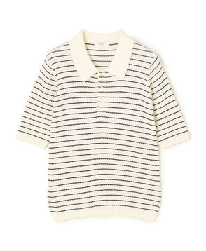 コットンナイロンケーブル ポロプルオーバー