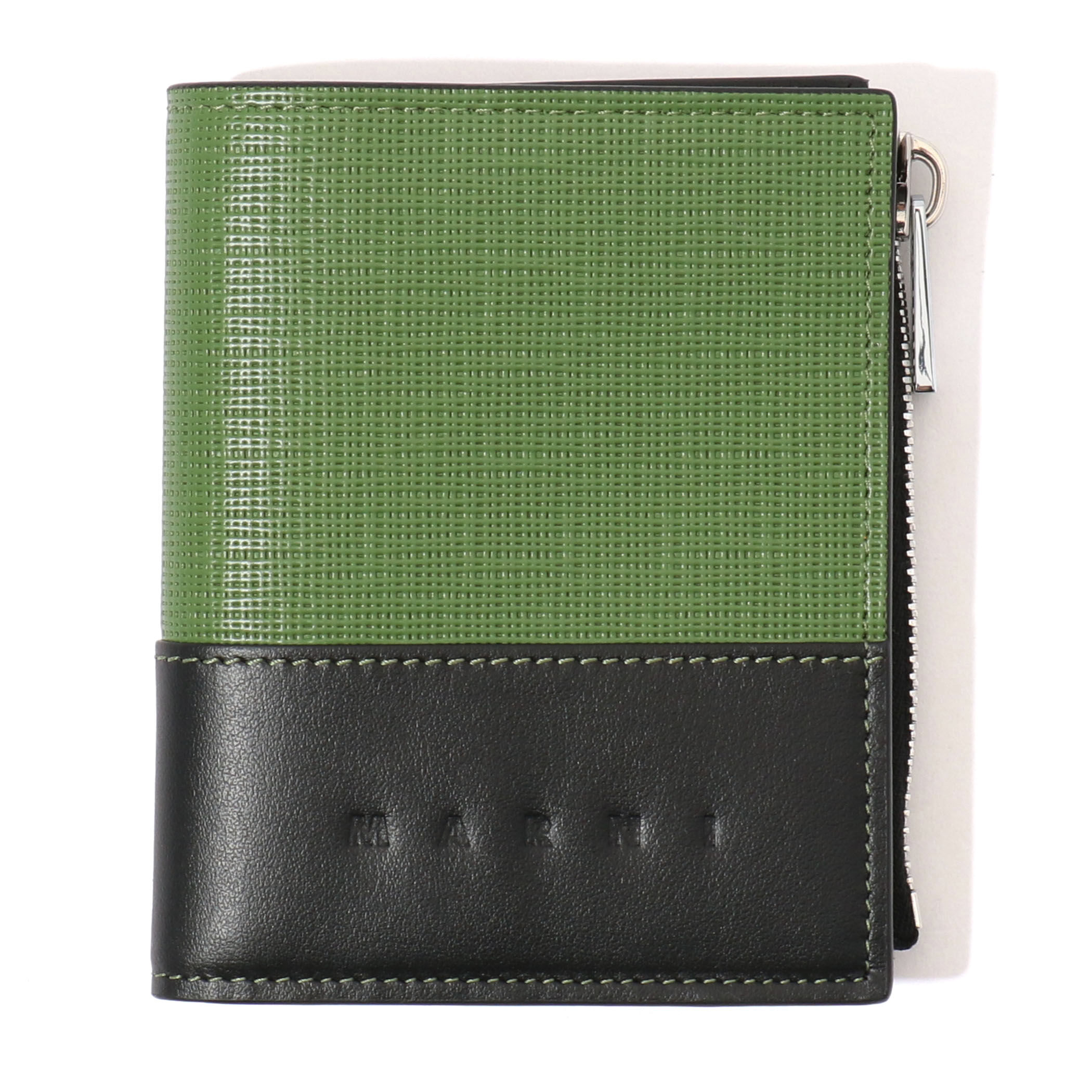 【未使用品】MARNI BI-FOLD WALLET Black×Green財布形二つ折り
