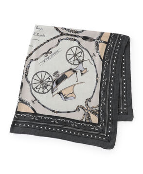 【別注】manipuri FRAME CARRIAG ウールシルク スカーフ