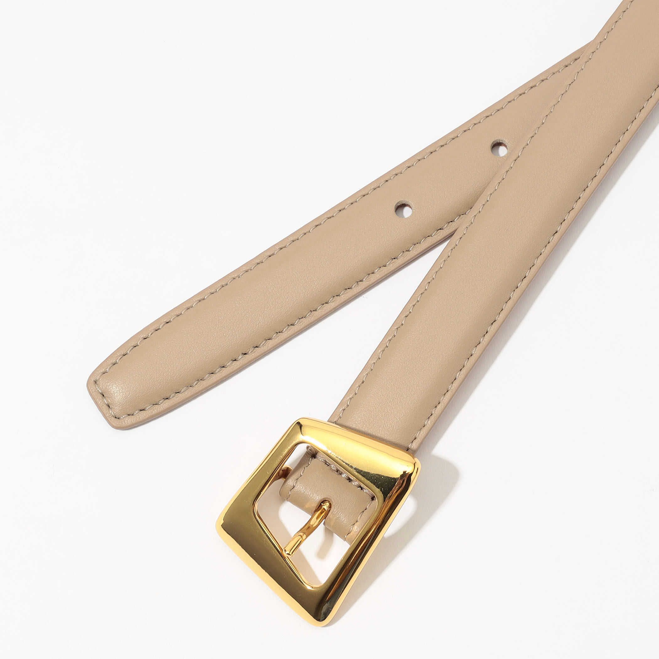 ATELIER AMBOISE ゴールド バックル レザーベルト｜トゥモローランド