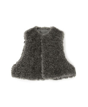 HYKE FAUX SHEARLING CROPPED VEST クロップドベスト