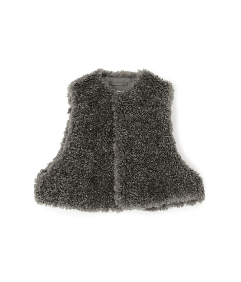 HYKE FAUX SHEARLING CROPPED VEST クロップドベスト