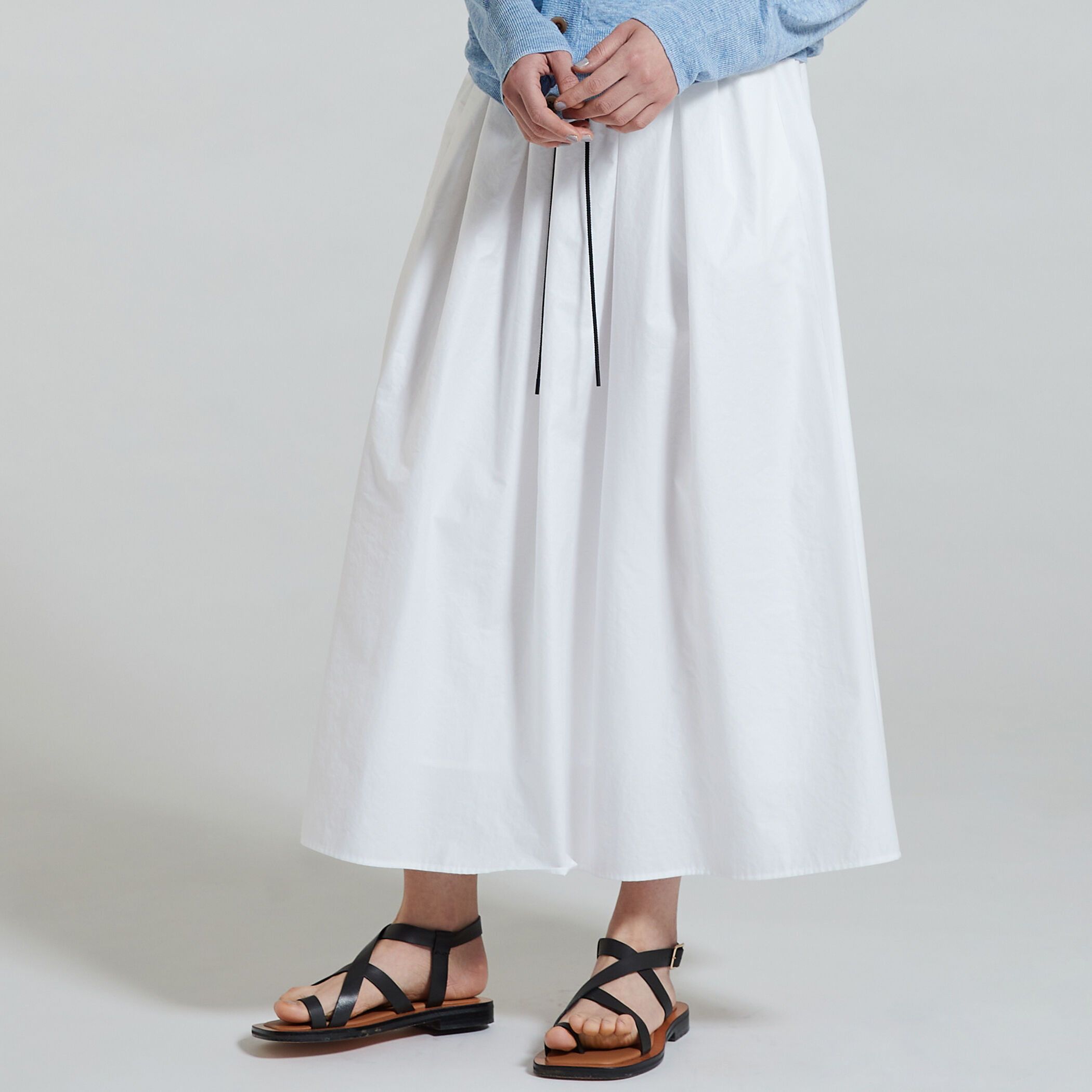 クリスピータフタ ギャザーロングスカート｜トゥモローランド 公式通販