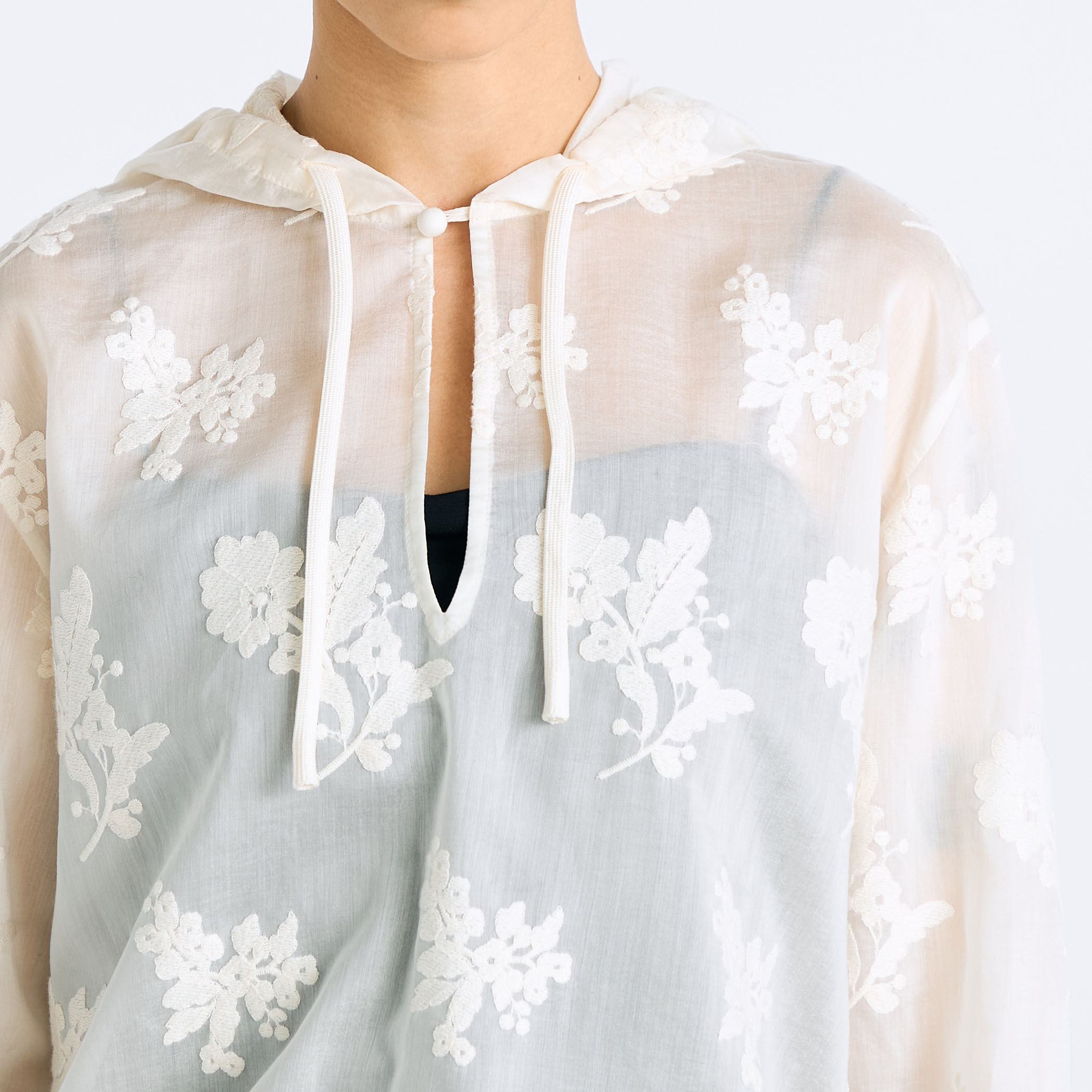 シアーエンブロイダリー フーデットブラウス｜トゥモローランド 公式通販