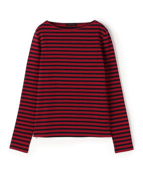 コットンフライスボーダー ロングスリーブプルオーバー