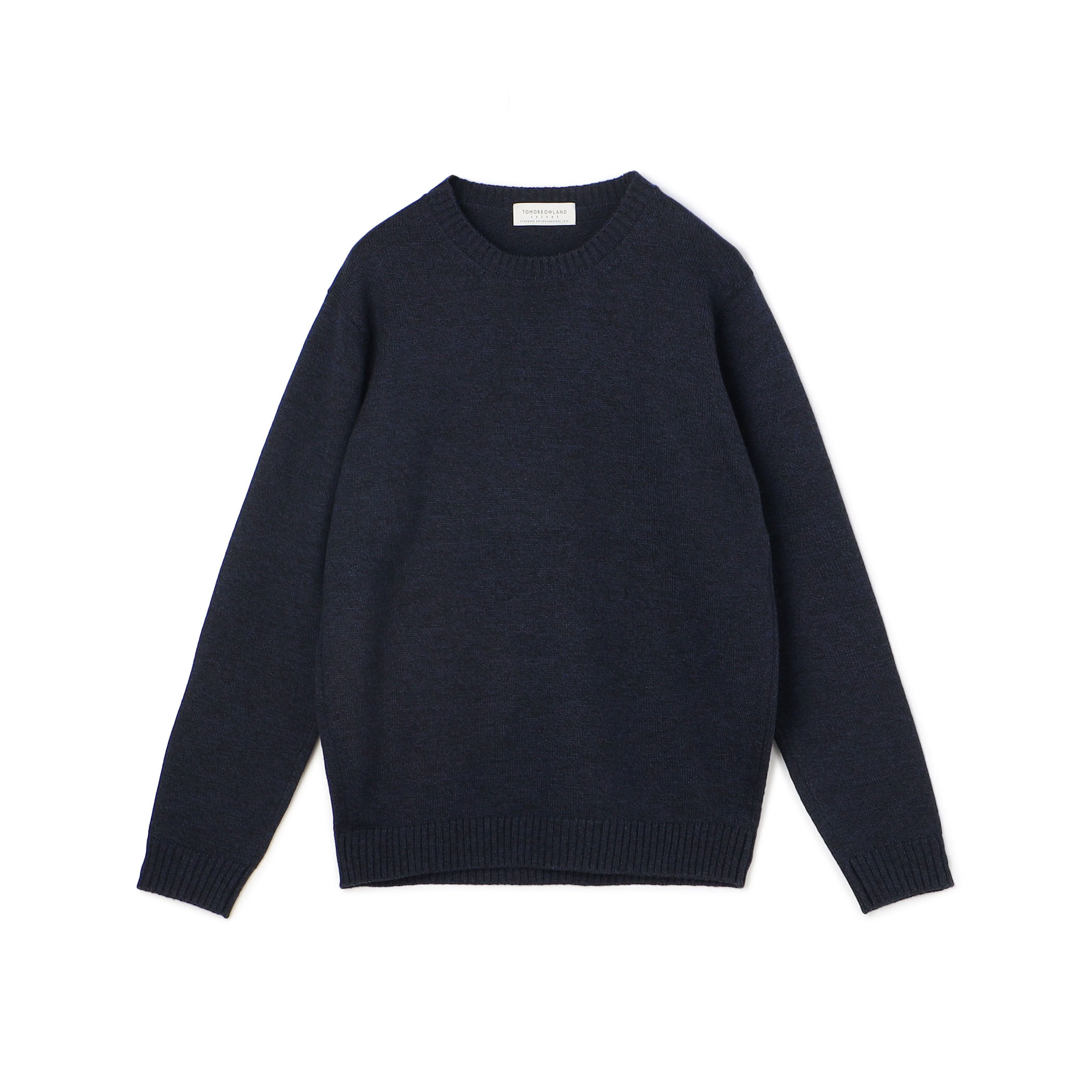 【新品】  TOMORROWLAND tricot / トゥモローランドトリコ | 2022AW | メリノ ウール ベーシック クルーネック プルオーバー ニット | S | ブルー | レディース 新品】 TOMORROWLAND tricot / トゥモローランドトリコ | 2022AW